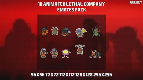 10 Animated Lethal Company Emotes Pack for Twitch, Youtube and Discord ...