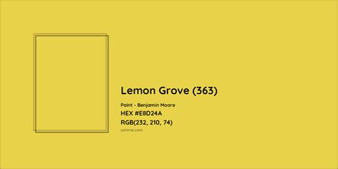 Benjamin Moore Lemon Grove 363 Paint Color Codes Similar Paints And