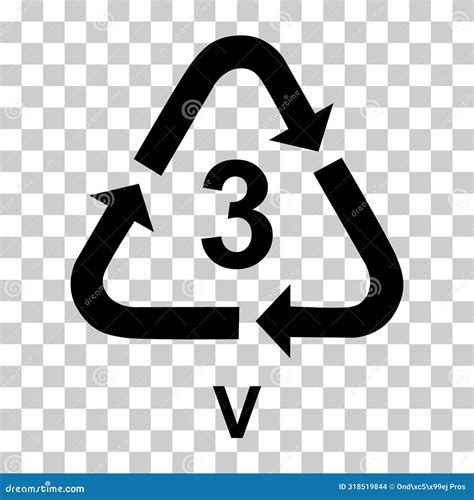 Plastic Symbol Ecology Recycling Sign Isolated On White Background