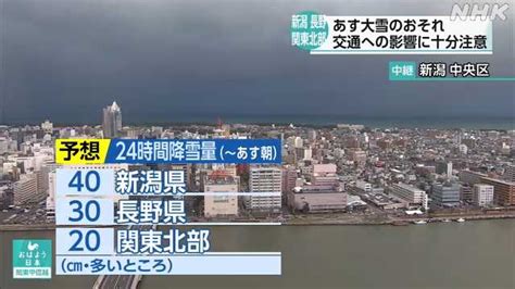 新潟・長野・関東北部 13日大雪おそれ 交通影響に十分注意｜nhk 長野県のニュース