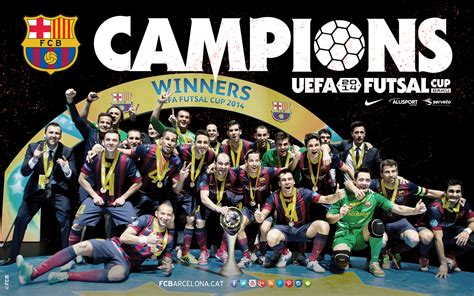 Planète Barça Wallpaper Barça Futsal Vainqueur De La Coupe De Luefa