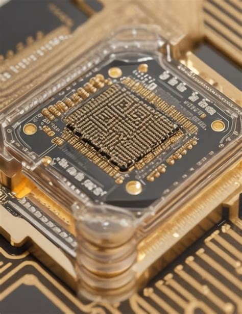 Un Primer Plano De Un Chip De Computadora Intrincadamente Dise Ado Con