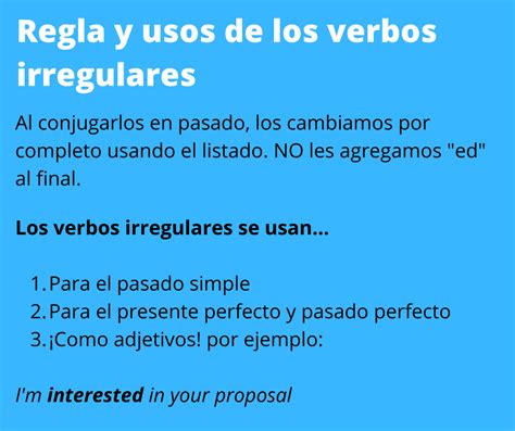 Los Verbos Irregulares En Inglés Lista Pronunciación Reglas Y Usos