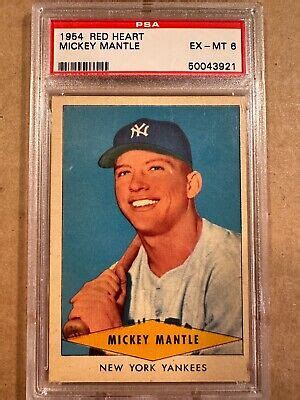 Red Heart Mickey Mantle Psa Ebay