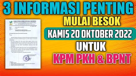 Info Penting Mulai Besok Kamis Oktober Untuk Kpm Pkh Bpnt