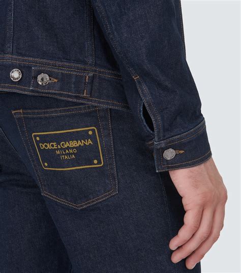 Logo Slim Fit Jeans In Blue Dolce Gabbana Mytheresa