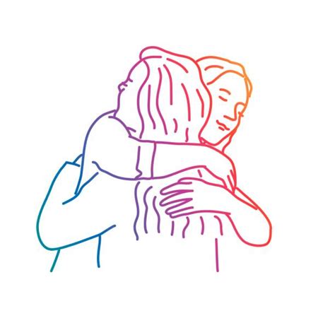 How To Draw Friends Hugging