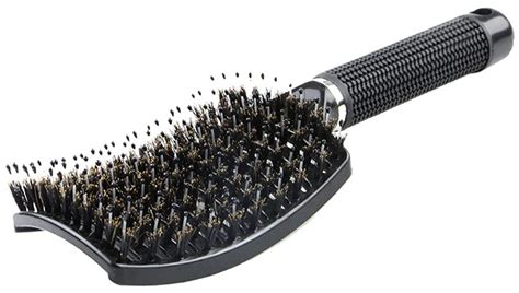 Boar Bristle Detangler Vent Brush Curved Vented Paddle Brush For Blow