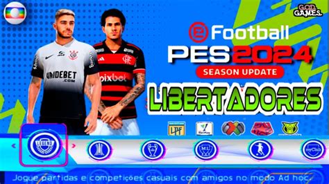 EFOOTBALL PES 2024 PPSSPP SULAMÉRICANO E LIBERTADORES ATUALIZADO