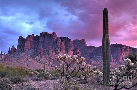 Superstition Mountain In Magenta Photograph By Ann Loyd Fine Art America