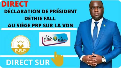 Urgent Pr Sidentielle D Claration De Candidature De Dethie Fall