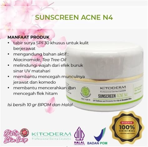 Kitoderm Sunscreen Acne N4 Spf30 Agen New Advanced Theraskin Skincare