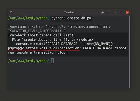 Create A Postgresql Database Using The Psycopg2 Python Library