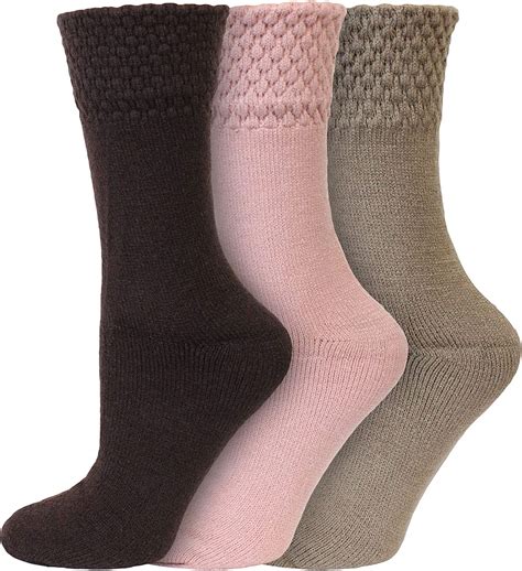 Ladies Womens Thick Warm Winter Soft Thermal Socks Size 4 6 Uk 37 40 Eur Assorted 3 Amazon