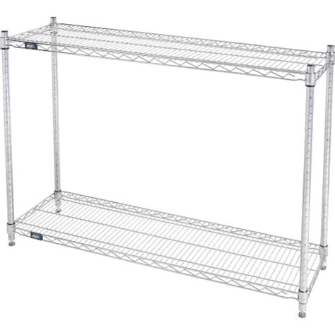 Nexel® 2 Shelf Stainless Steel Wire Shelving Unit Starter 48w X 14