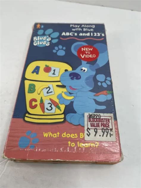 NICK JR BLUES Clues ABCs And 123s VHS 1999 Nick Jr Play Along With