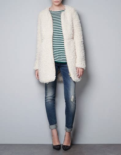 Sheepskin Coat Jackets Trf Zara United States Fashion