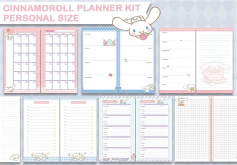 Planner Kit Cute Kawaii Printable Personal Planner Weekly Etsy