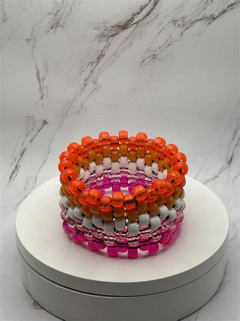 Lesbian Pride Kandi Cuff Etsy