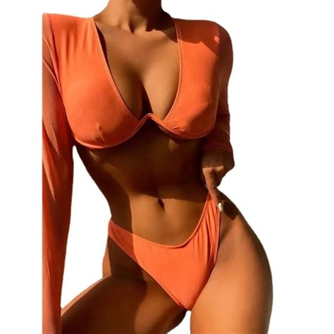 Swim Suit Women Shiny Bikini Micro Halter Top G String Set