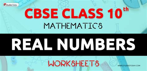 Worksheets For Class 10 Real Numbers