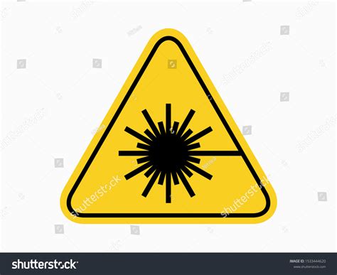 Isolated Warning Laser Material Hazards Symbols Stock Vector (Royalty ...