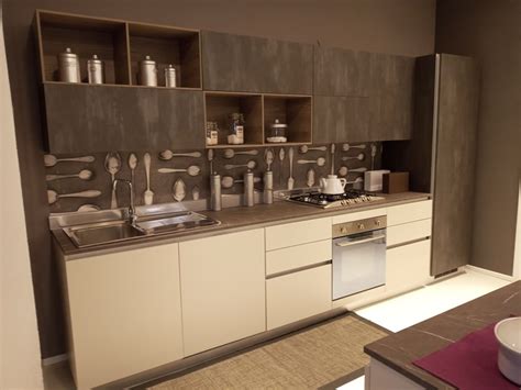 Cucina Grigio Moderna Lineare Liberamente Scavolini