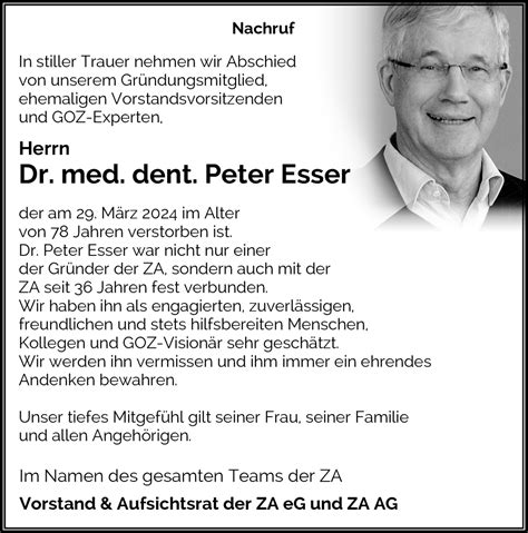 Alle Traueranzeigen für Peter Esser trauer rp online de