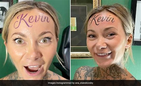 Watch Uk Woman Gets Boyfriend S Name Tattooed On Her Forehead Yes