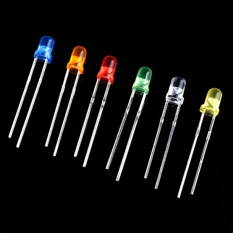 100pcs/200pcs 3mm 5mm LED Diode Assorted Kit White Green Red Blue ...