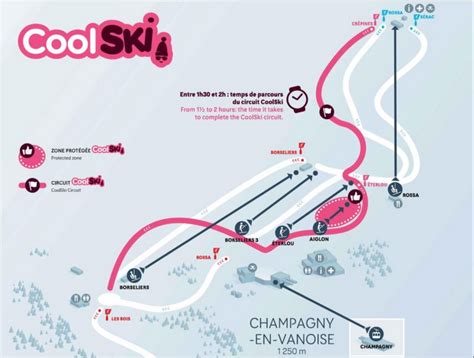 La Plagne Ski Area And Champagny Location