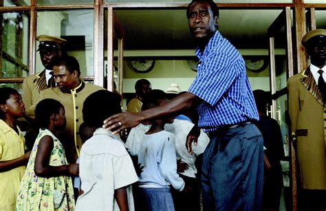 "Hotel Rwanda" movie still, 2004. Don Cheadle as Paul Rusesabagina ...