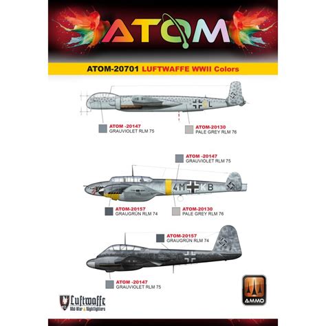 Ammo By Mig Atom Luftwaffe Wwii Colors Paint Set Atom Canada S