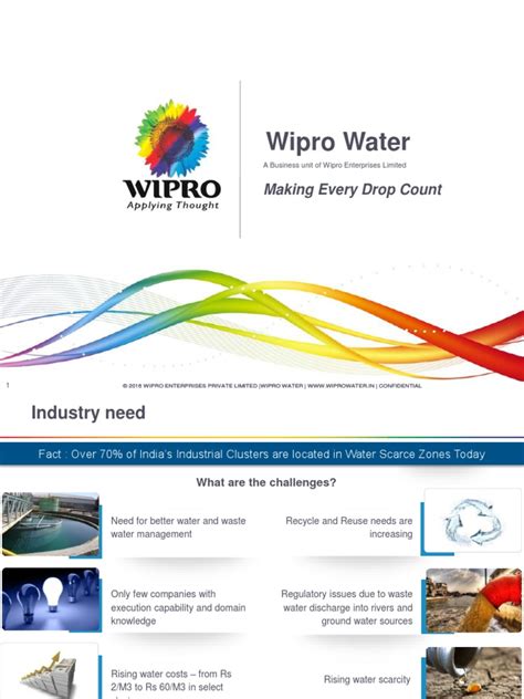 Wipro Water Presentation 2016v2 Pdf Sewage Treatment Water