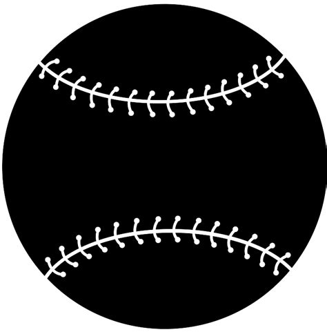 Baseball Ball Silhouette Free Vector Silhouettes