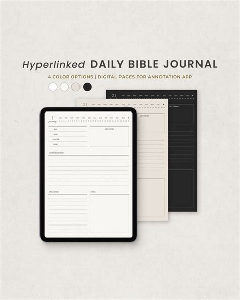 Daily Bible Journal Bible Chapter Summary Digital Planner For Etsy