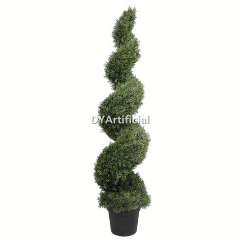 New Artificial Cypress Spiral Tree Cm Outdoor Uv Dyartificial