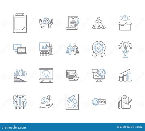 Strategy And Enterprice Outline Icons Collection Strategy Enterprise