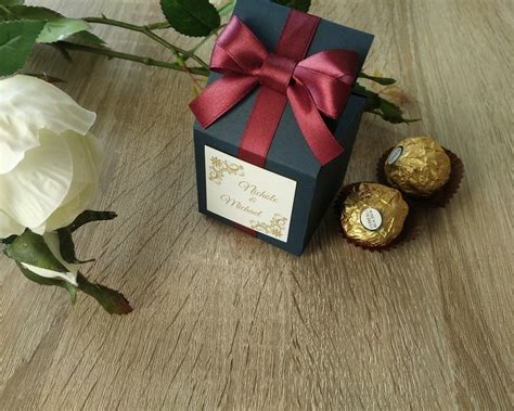 Wedding Favor Boxes Personalized Wedding Favor Candy Box Etsy