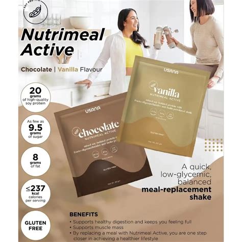 必备 Usana Nutrimeal Active Meal Replacement Chocolate Vanilla