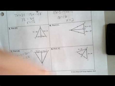 Perpendicular And Angle Bisectors Practice