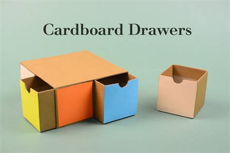 Diy Cardboard Storage With Drawer