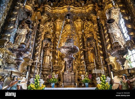 Altar Im Innenraum Der Kathedrale Se Funchal Madeira Portugal