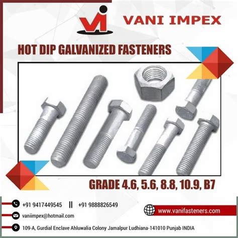 VI HDG Bolts Nuts Hot Dip Galvanized Fasteners Zinc Flake Fasteners