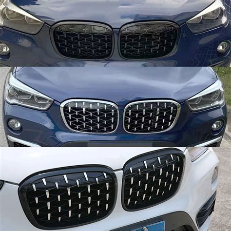 Car Front Bumper Kidney Center Grill Mesh Grille Diamond Style For Bmw