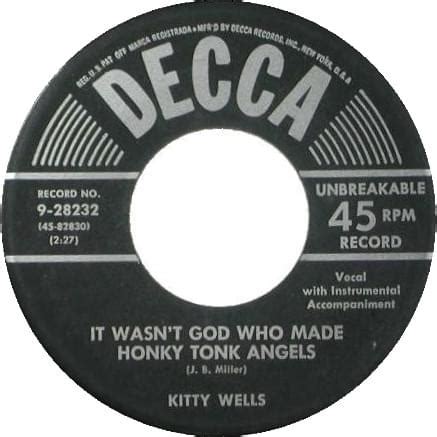 Kitty Wells – It Wasn't God Who Made Honky Tonk Angels Lyrics | Genius Lyrics