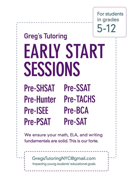 Greg's Tutoring HCHS/Hunter College High School Faqs