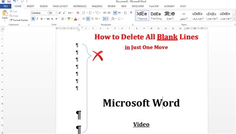 Microsoft Word One Minute Video Teaching You How To Delete All Blank