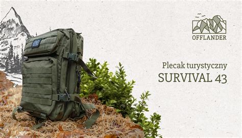 CAMPING I BIWAK OFFLANDER PLECAK TURYSTYCZNY SURVIVAL 43L ZIELONY