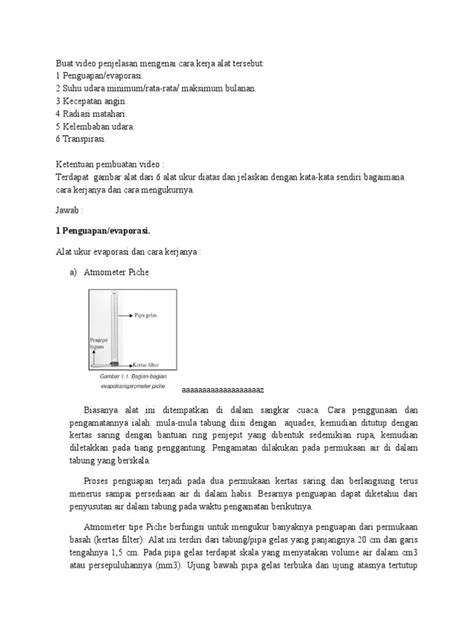 Buat Video Penjelasan Mengenai Cara Kerja Alat Tersebut Pdf